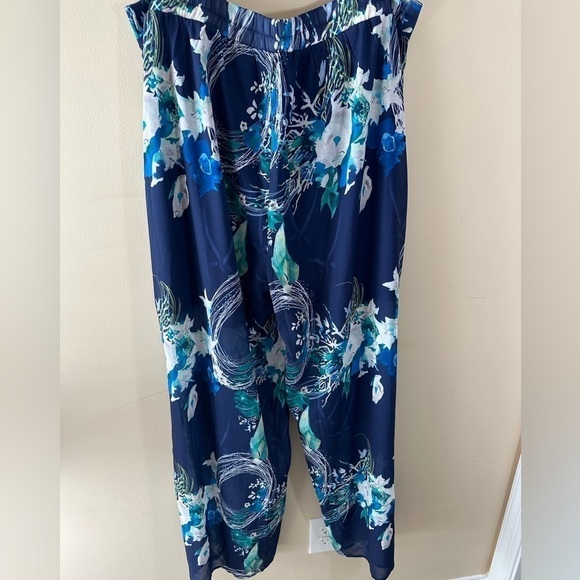 StyleWe Women's Regular Fit Urban Plants Fashion Pants JJ4 Blue Size 2XL NWT - Picture 3 of 5